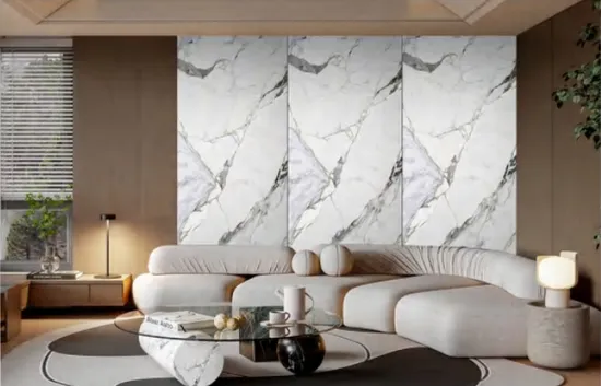 Panneau mural en Spc imperméable avec un aspect luxueux de grain de marbre