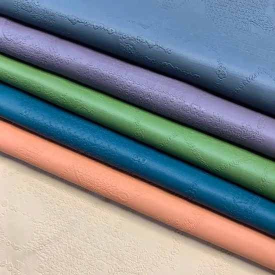 Cuir PU holographique Lichi Laser, tissu brillant irisé pour matériaux de sac à main