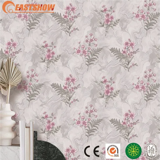 Papier peint décoratif en marbre de haute qualité, motif fleurs et feuilles tropicales, imperméable, peinture 3D, nature, papier peint mural