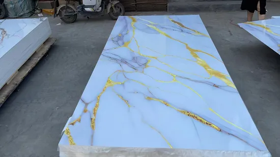 Panneau mural en PVC pour décoration intérieure en marbre 4 x 8 pieds