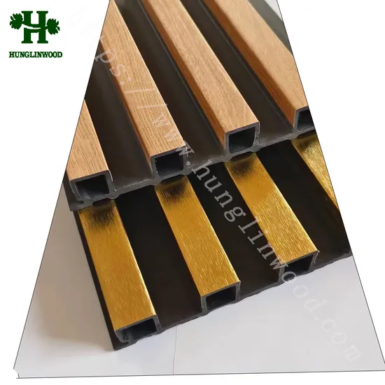 Revêtement mural en panneaux composites composites (WPC) à ondulations acoustiques intégrées