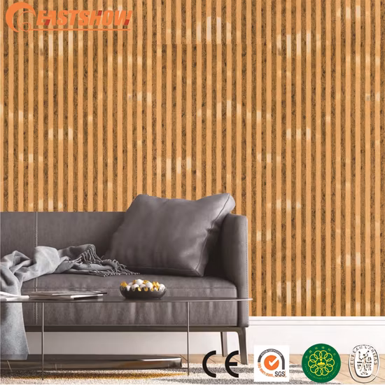 Papier peint à carreaux texturés à larges rayures pour hôtel, décoration murale en vinyle de luxe, papier peint imperméable en relief